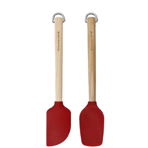 KitchenAid Birchwood Mini Spatulas Set Of Two Empire Red